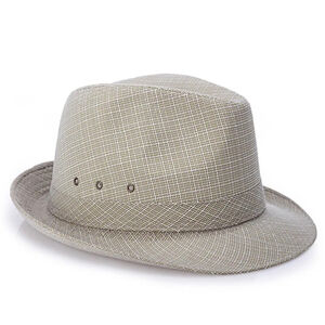 Women's Crimping Fedora Hat In Light Grey